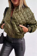 Rebadress On-trend Zip Up Diamond Quilted Short Padded Jacket