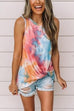 Rebadress Tie Dye Twist Knot Tank Top