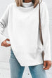 Rebadress Turtleneck Drop Shoulder Long Sleeve Sweater Top