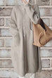 Rebadress Collared Button Down Pocketed Long Sweater Cardigan