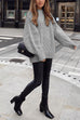 Rebadress Oversized Mockneck Cable Knit Winter Sweater