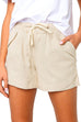 Rebadress Drawstring High Waist Solid Casual Shorts